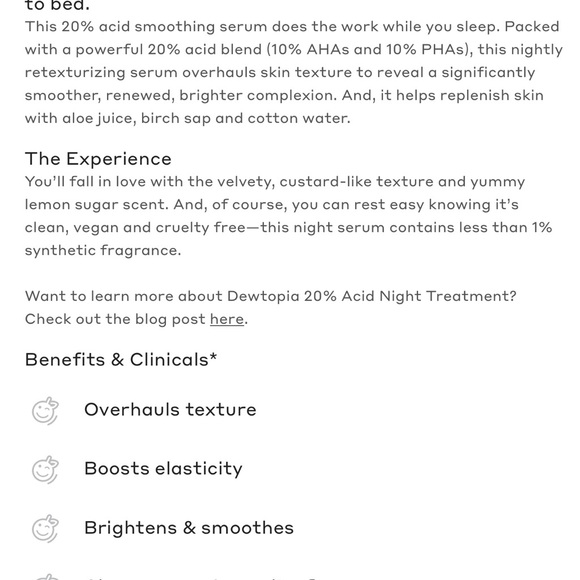 OLE HENRIKSEN DEWTOPIA 20% ACID NIGHT TREATMENT - BRAND NEW in the box! - Picture 5 of 13